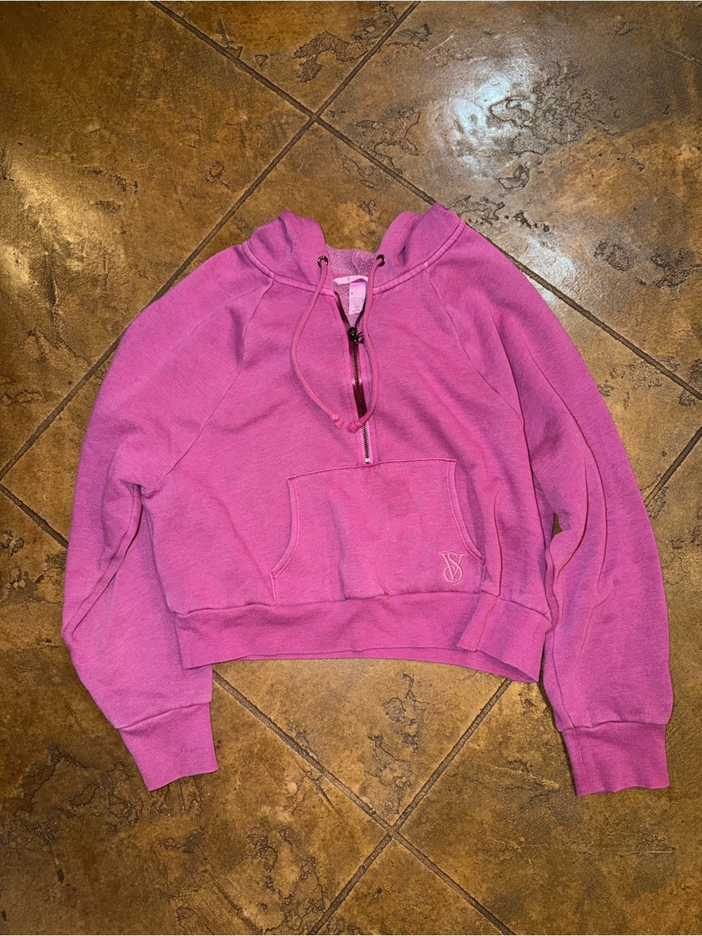 ✨ Vintage Y2K Victoria's Secret Half-Zip Cropped Hoodie ✨